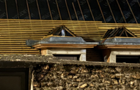 Création, charpente, couverture Aquatek, en zinc, chantier Menucourt